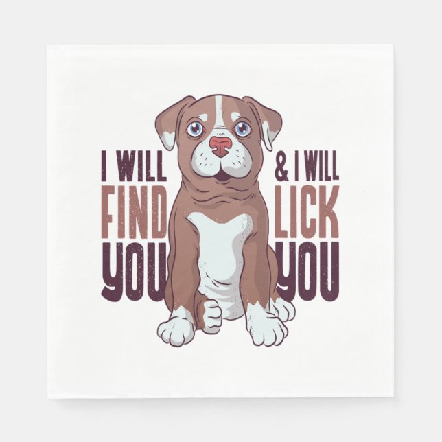 American Pit Bull Terrier Puppy Dog Serviette (Vorderseite)