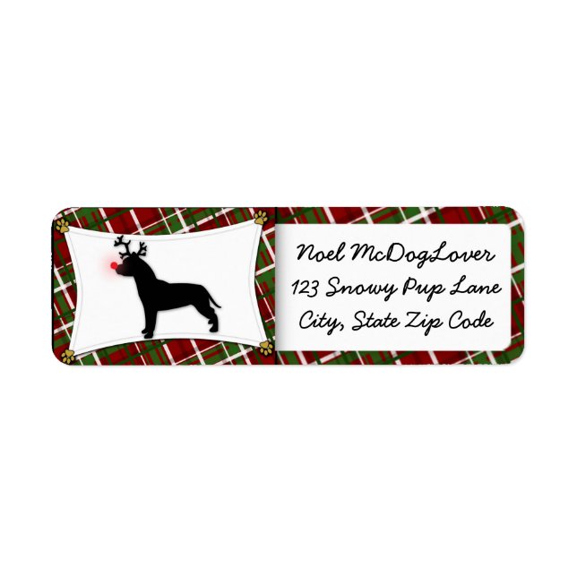 American Pit Bull Terrier Reindeer Weihnachten (Vorne)