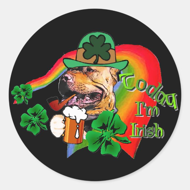 American Pit Bull Terrier Runder Aufkleber (Vorderseite)