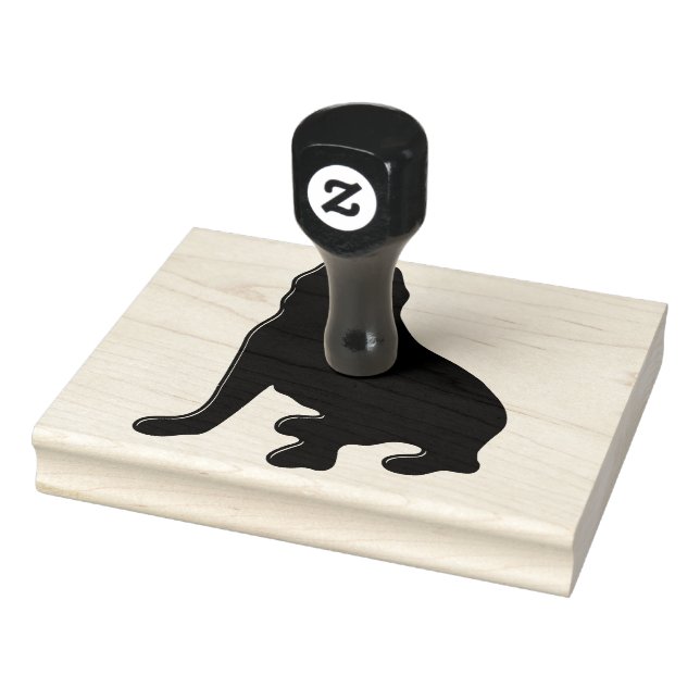 American Pit Bull Terrier Silhouette Gummistempel (Stempel)