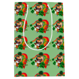 American Pit Bull Terrier St. Patricks Day Mittlere Geschenktüte