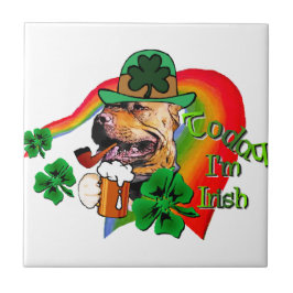 American Pit Bull Terrier St Patricks Fliese