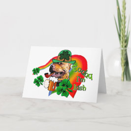 American Pit Bull Terrier St Patricks Karte