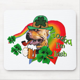 American Pit Bull Terrier St Patricks Mousepad