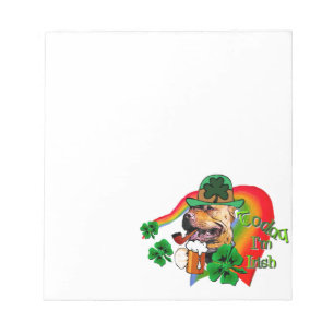 American Pit Bull Terrier St Patricks Notizblock