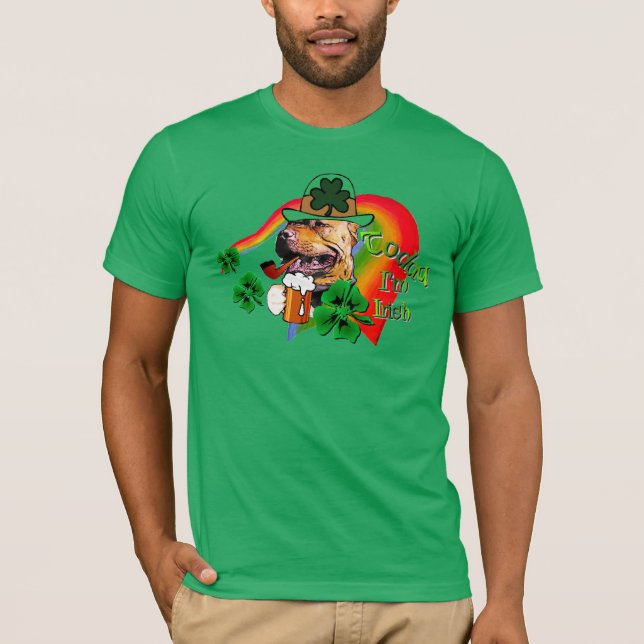 American Pit Bull Terrier St Patricks T-Shirt (Vorderseite)