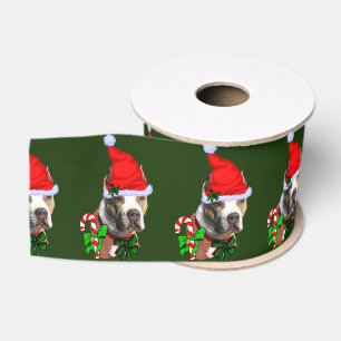 American Pit Bull Terrier Weihnachten Fröhlich Ripsband