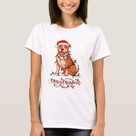 American Pit Bull Terrier Weihnachtsbeleuchtung We T-Shirt
