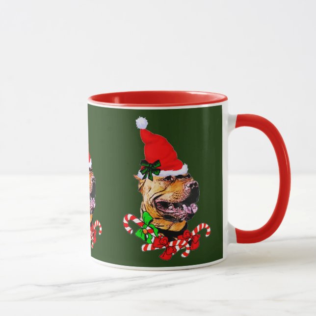 American Pit Bull Terrier Weihnachtsgeschenke Tasse (Rechts)