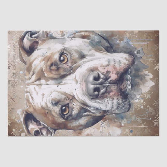 American Pitbull Dog Seidenpapier (Vorderseite)