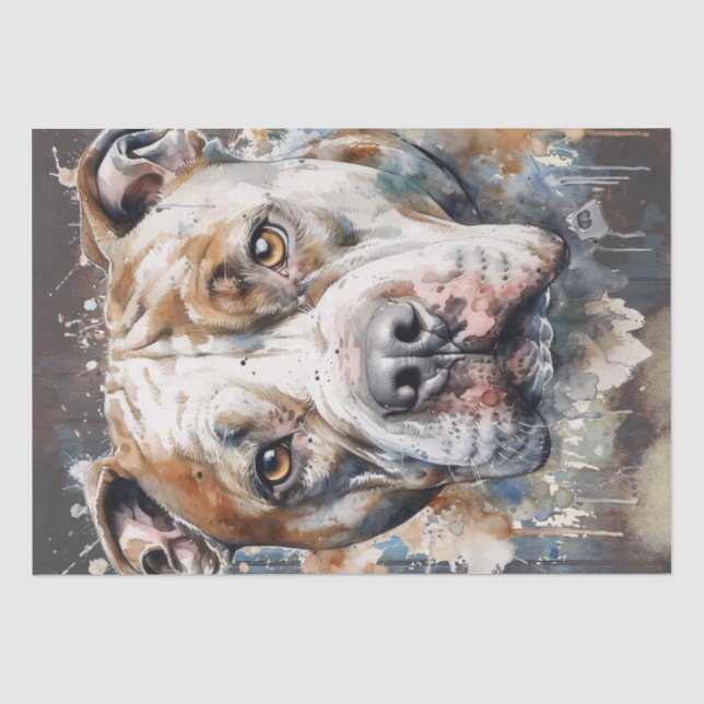 American Pitbull Dog Seidenpapier (Vorderseite)