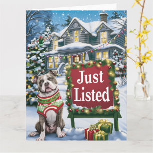 American Pitbull Festive Spaß Realtor Weihnachten Karte