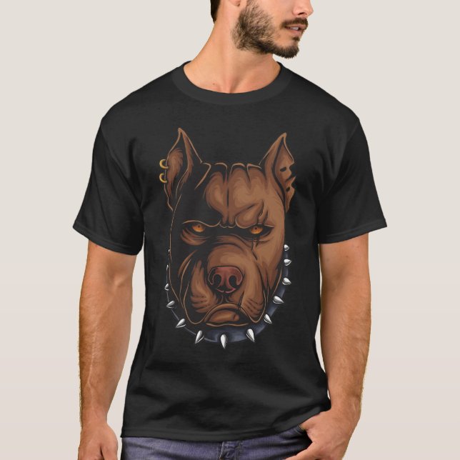 American Pitbull Head T-Shirt (Vorderseite)