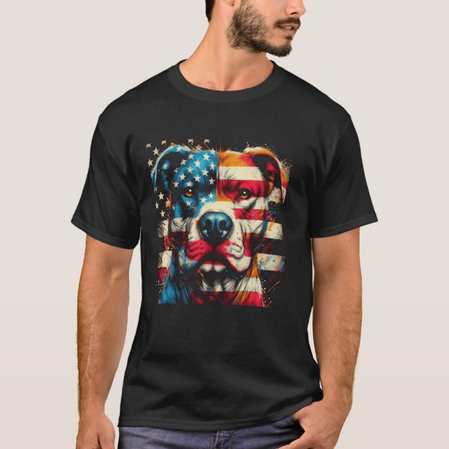 American Pitbull Terrier Dog Lover T-Shirt (Vorderseite)
