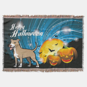 American Pitbull Terrier Happy Halloween Decke