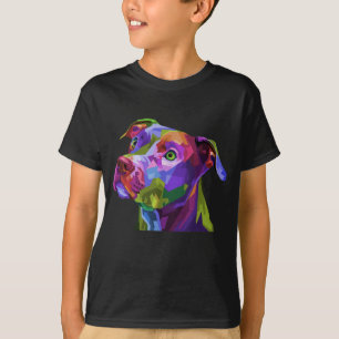 American Pitbull Terrier Pop Portrait for Dog T-Shirt