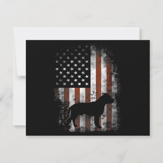 American Pitbull Terrier T - Shirt American Flag P (Vorderseite)