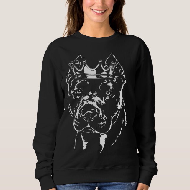 American Pitbull Terrier with crown dog mom  1 Sweatshirt (Vorderseite)
