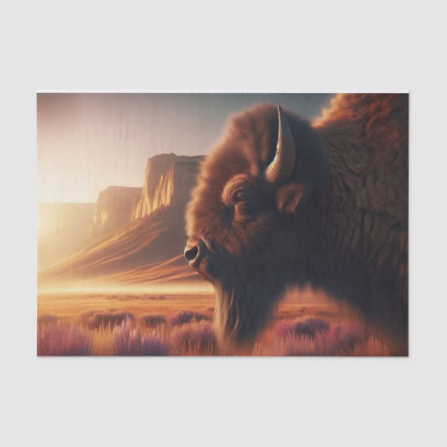 American Plains Bison Decoupage Paper Seidenpapier (Vorderseite)