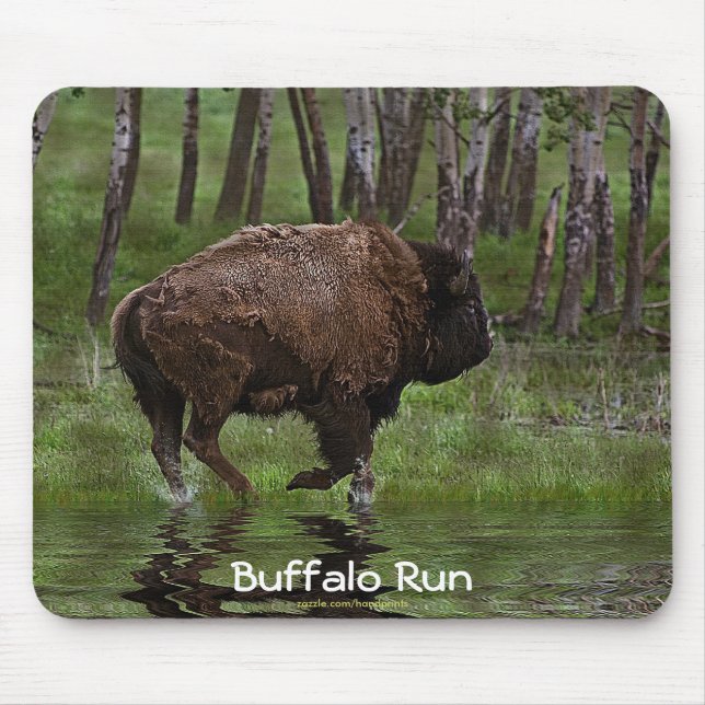 American Plains Buffalo Bison Artwork Mousepad (Vorne)