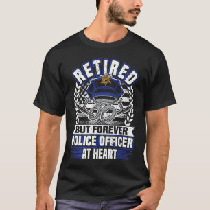 American Police Officer Retirement US Flag Retirem T-Shirt