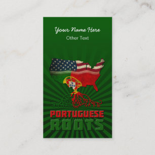 American Portugiesisch Roots Business Cards Visitenkarte