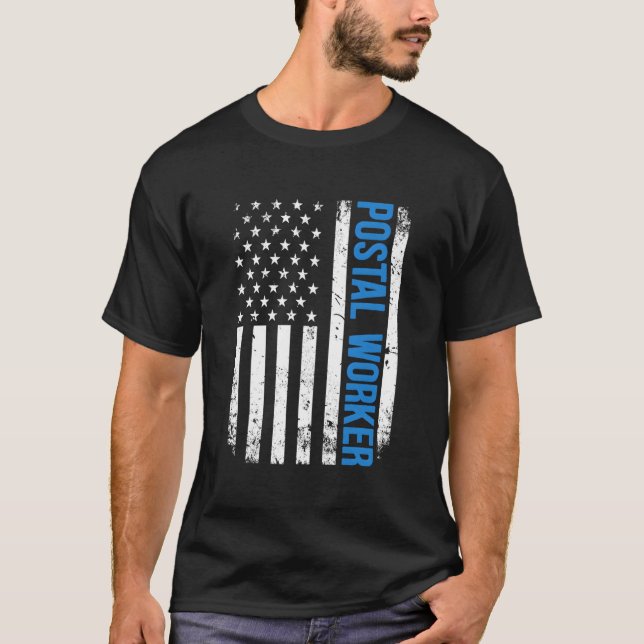 American Postal Worker US Flag Mail Mail 4.h T-Shirt (Vorderseite)