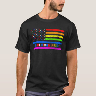 American Pride Gay Flag Regenbogen Pride Day LGBT T-Shirt