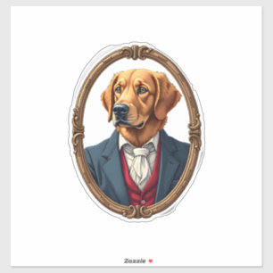 American Pride Golden Retriever Vintage-Shirt 4 Aufkleber