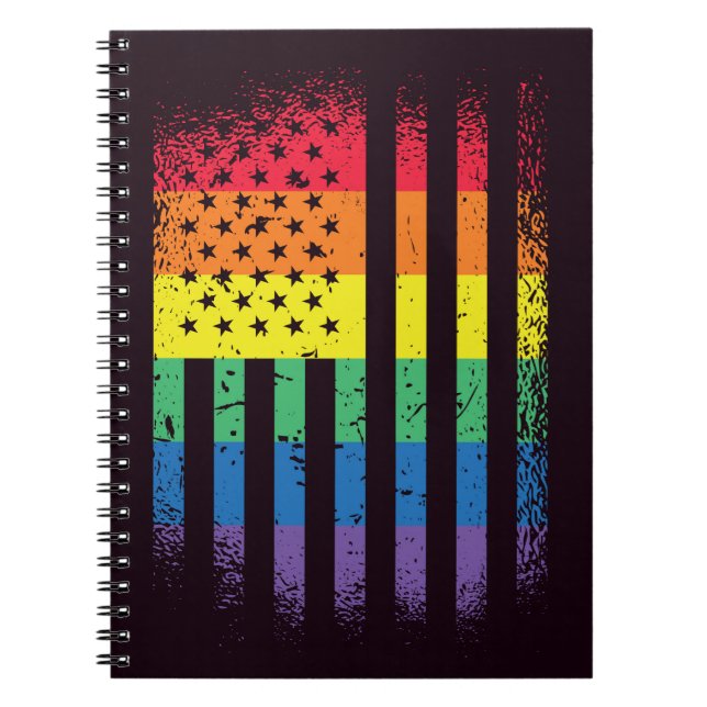 American Pride Grunge Notizblock (Vorderseite)