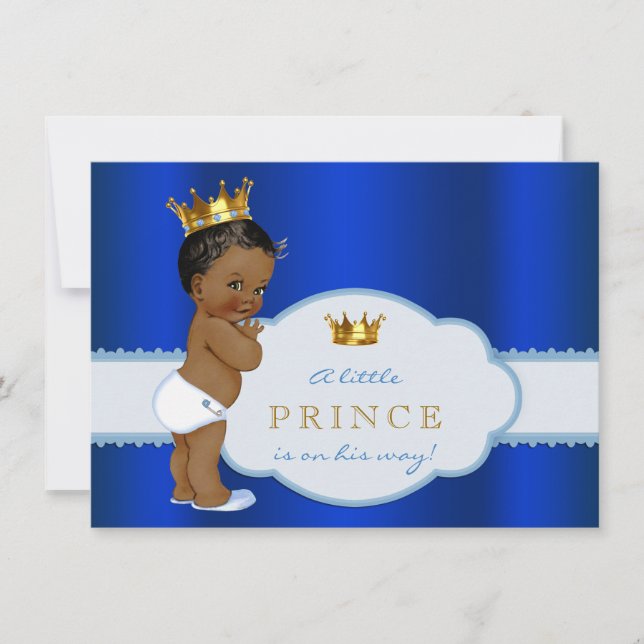 American Prince Baby Dusche Einladung (Vorderseite)