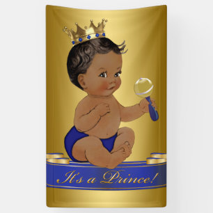 American Prince Boy Baby Dusche Banner