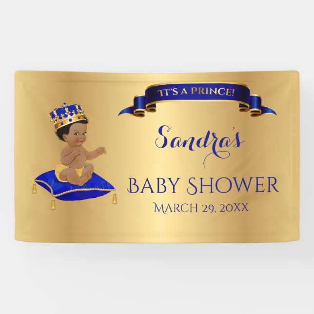 American Prince Royal Blue Gold Banner (Horizontal)