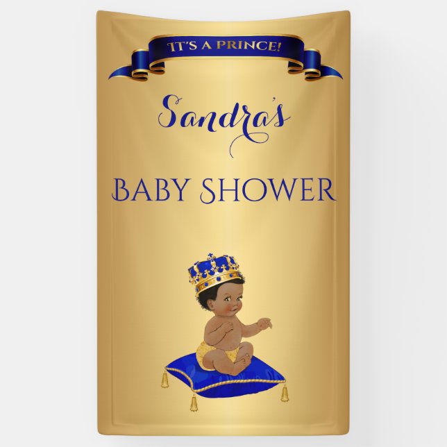 American Prince Royal Blue Gold Banner (Vertikal)