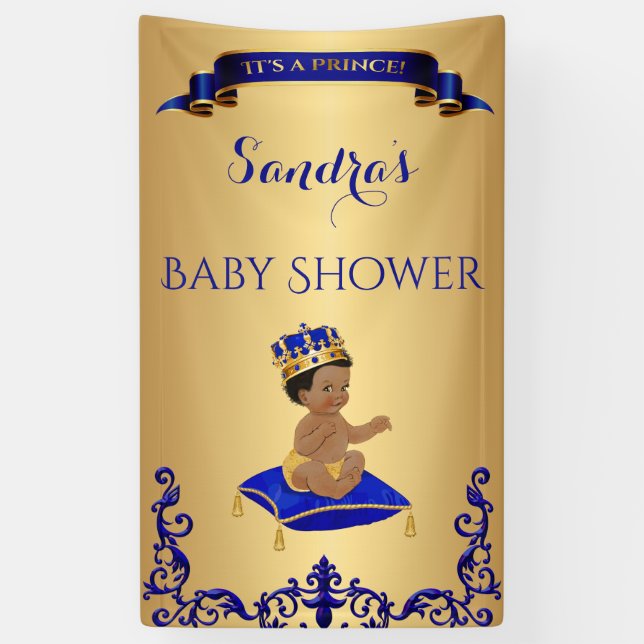 American Prince Royal Blue Gold Banner (Vertikal)