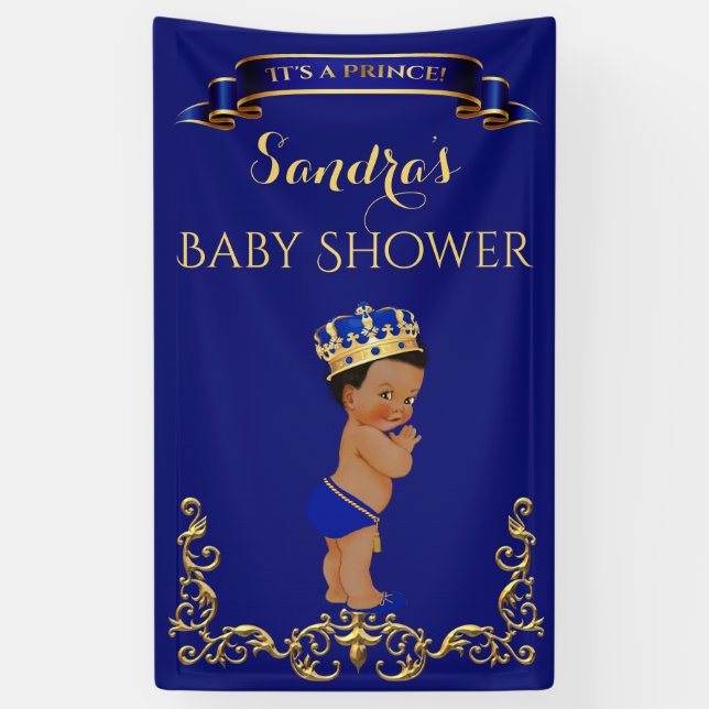 American Prince Royal Blue Gold Banner (Vertikal)