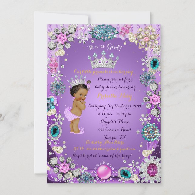 American Princess Baby Shower Einladung (Vorderseite)