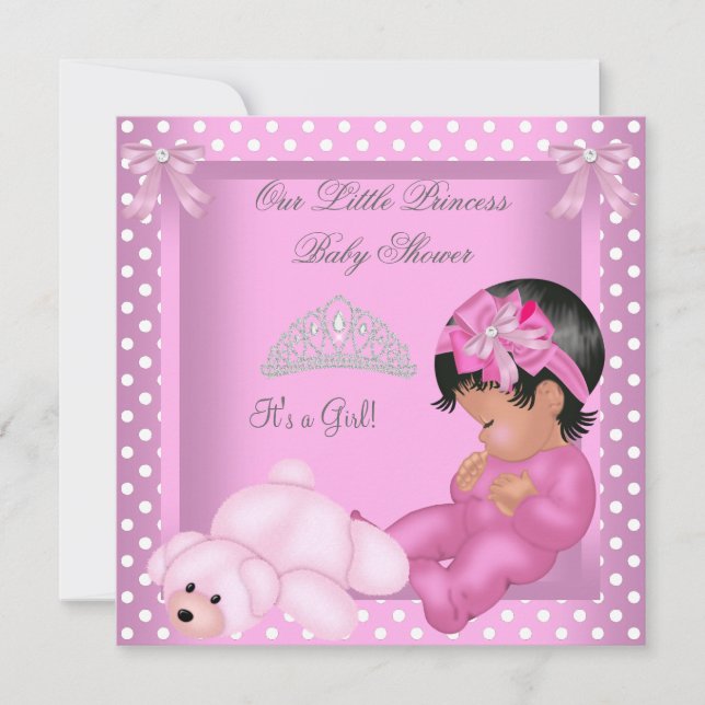 American Princess Baby Shower Girl Pink Einladung (Vorderseite)