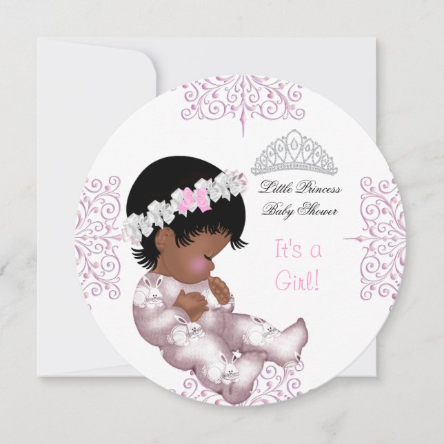 American Princess Pink Baby Shower Girl Einladung (Vorderseite)