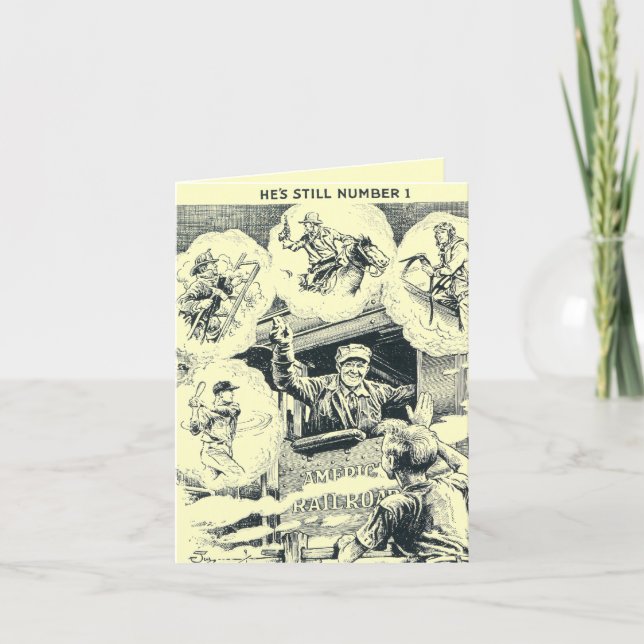 American Railroad Train Engineer Note Card Karte (Vorderseite)