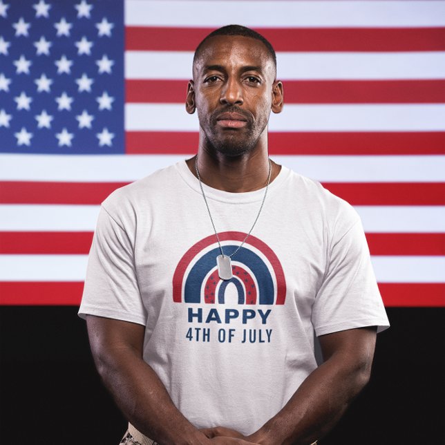 American Rainbow USA Independence Day 4. Juli T-Shirt (Von Creator hochgeladen)