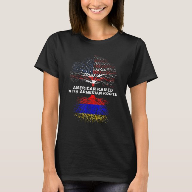 American Raised with Armenian Roots Armenia T-Shirt (Vorderseite)