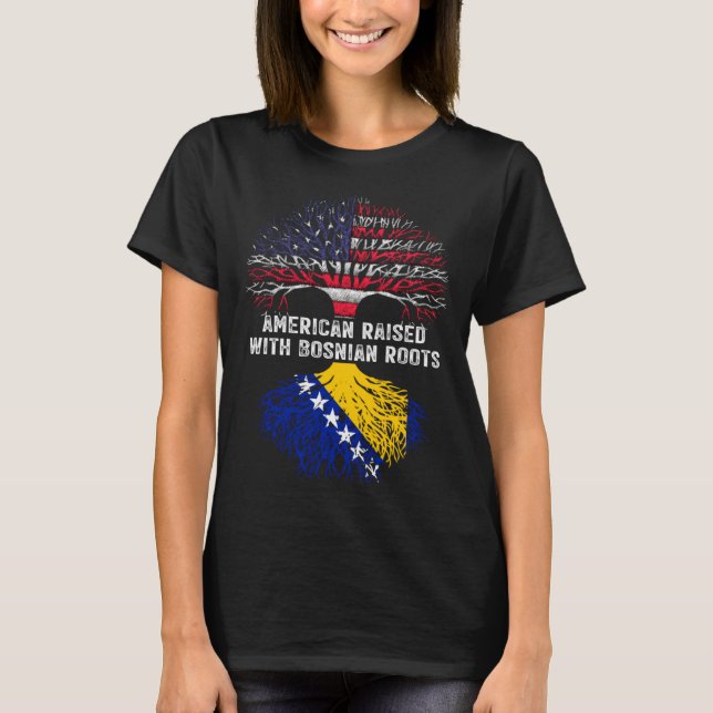 American Raised with Bosnian Roots Bosnia T-Shirt (Vorderseite)