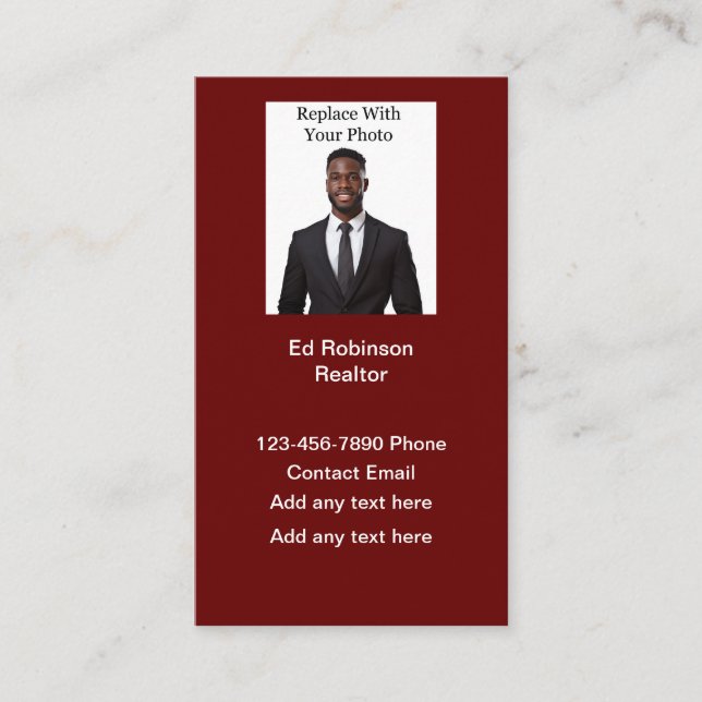 American Realtor Theme Business Cards Visitenkarte (Vorderseite)