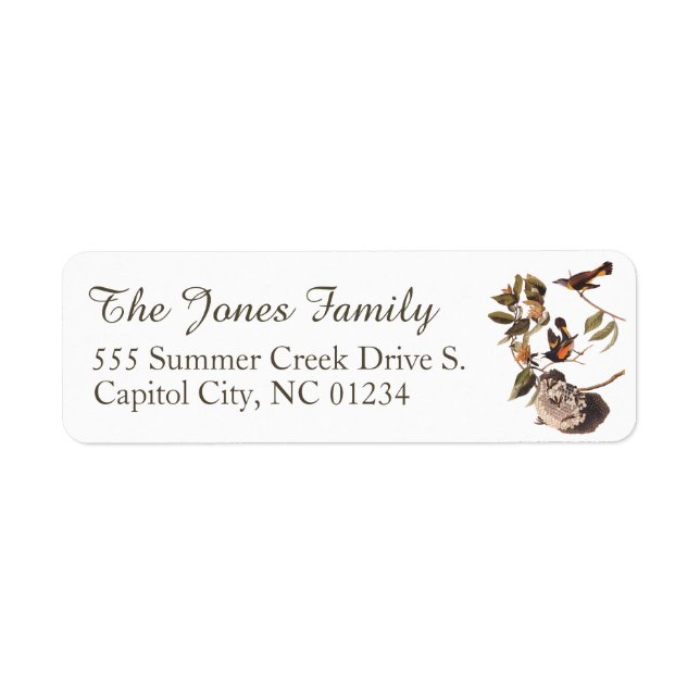 American Redstart Audubon Bird Address Labels (Vorne)