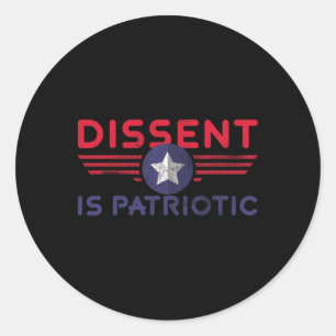American Resist Shirt Dissent is Patriotic Protest Runder Aufkleber