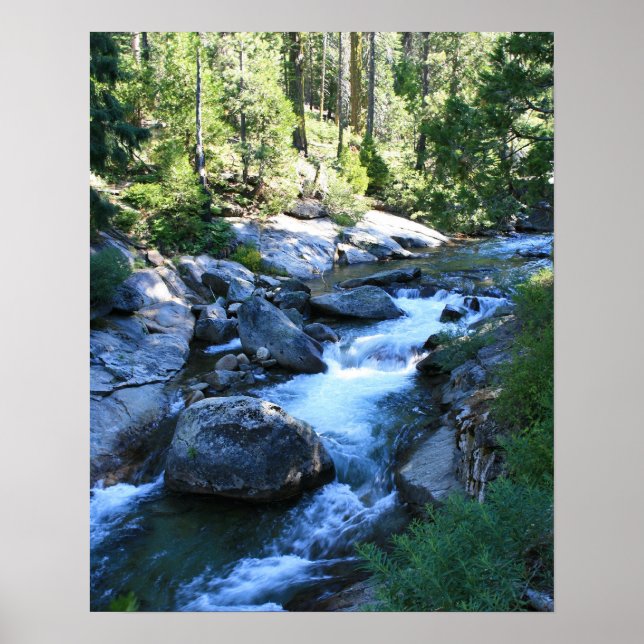 American River, Mountains, Portrait Poster (Vorne)