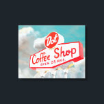 American Roadside | Coffee Shop-Abonnement Leinwanddruck<br><div class="desc">American Roadside | Coffee Shop Sign Artist: Naomi McCavitt</div>