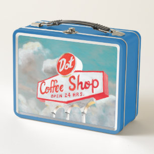 American Roadside   Coffee Shop-Abonnement Metall Lunch Box