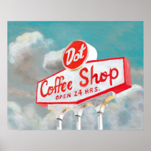 American Roadside   Coffee Shop-Abonnement Poster